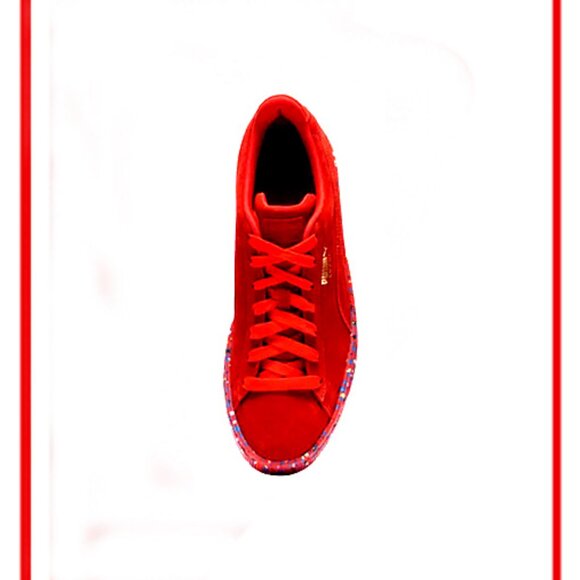 New Men\'s Genuine Suede (Leather) Puma Red \